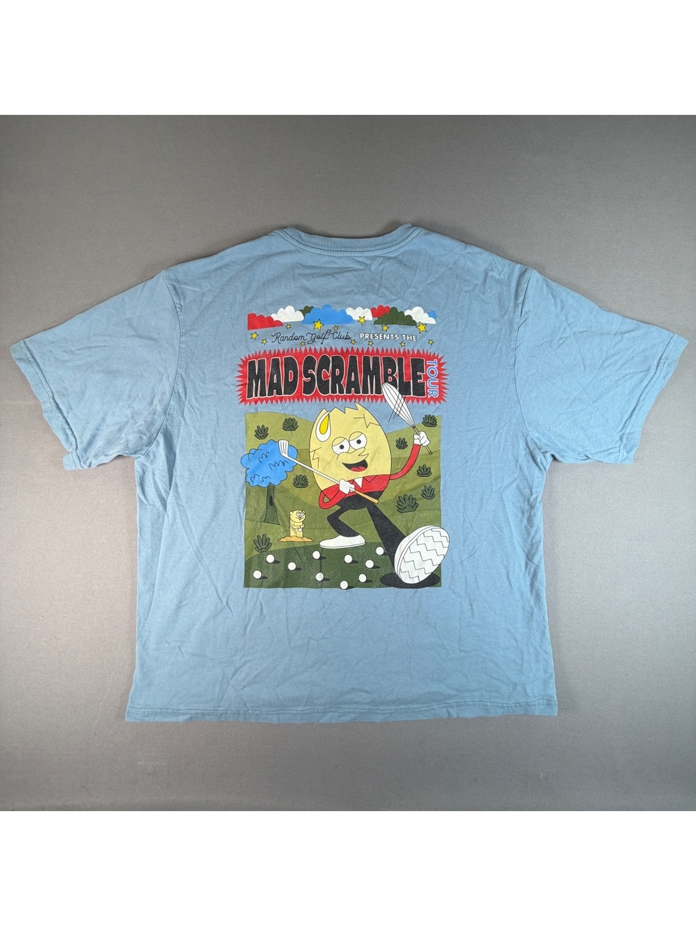 Random Golf Club Mad Scramble Tour Shirt Mens L Double Sided Golf Graphic Tee